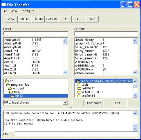 figure 7 TTWin FTP client displaying a STCP based FTP site should be here